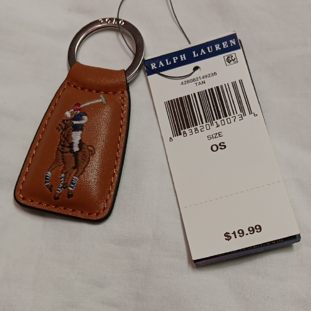 Ralph Lauren Brown Leather Polo Key Holder